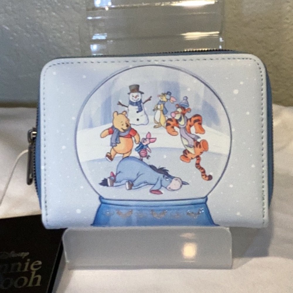 Winnie the Pooh Ice Skating Snow Globe Loungefly Wallet